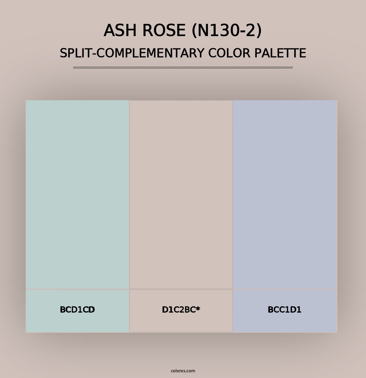 Ash Rose (N130-2) - Split-Complementary Color Palette