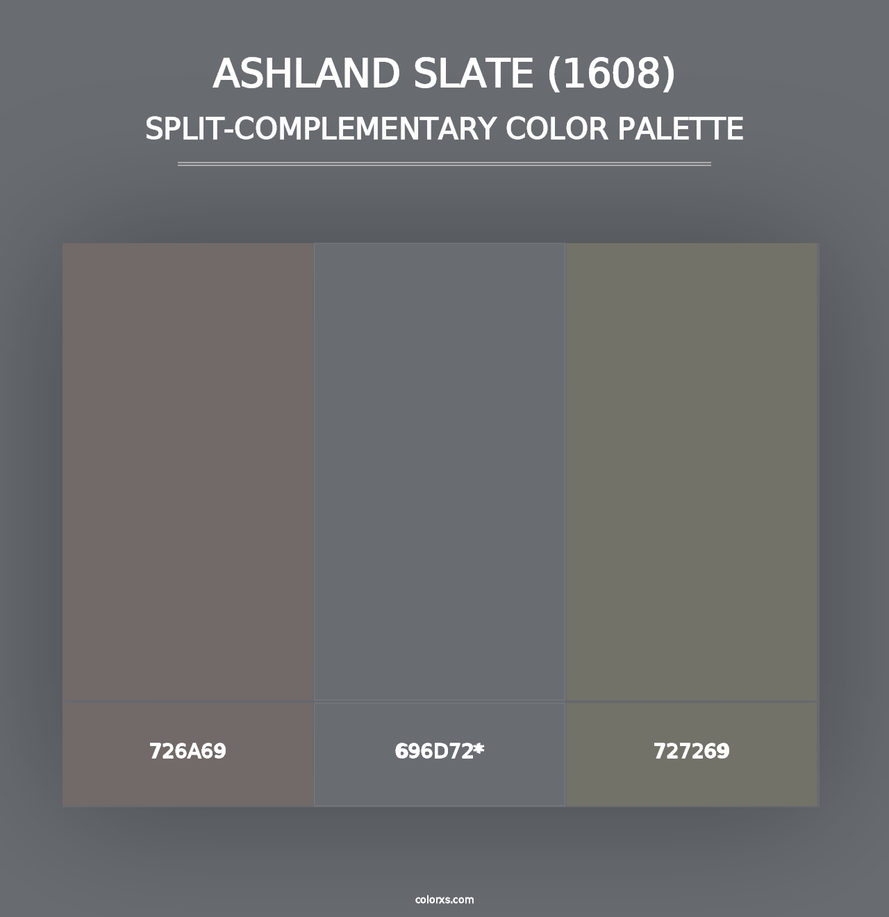 Ashland Slate (1608) - Split-Complementary Color Palette