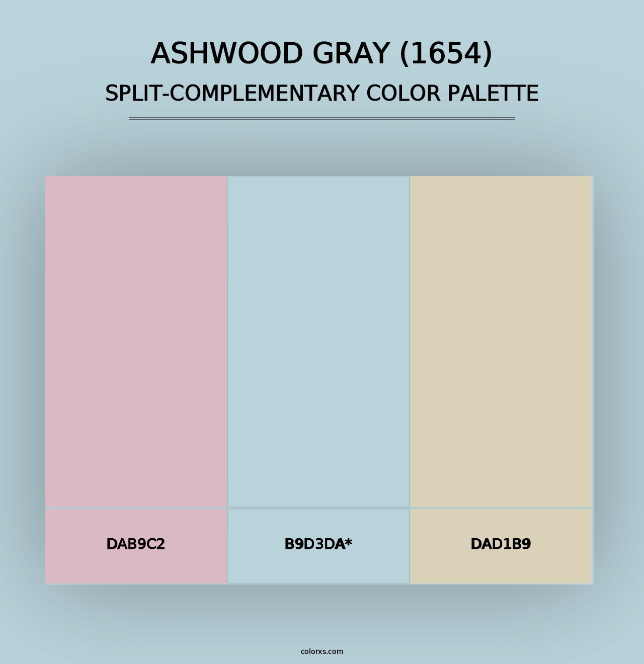 Ashwood Gray (1654) - Split-Complementary Color Palette