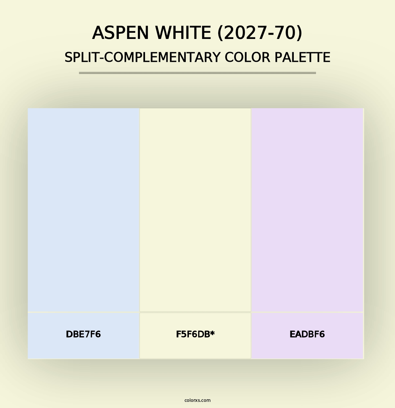 Aspen White (2027-70) - Split-Complementary Color Palette