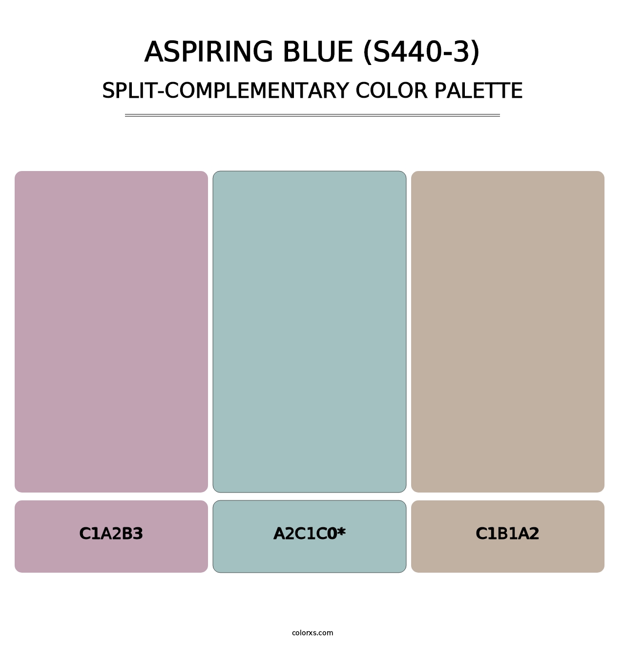 Aspiring Blue (S440-3) - Split-Complementary Color Palette