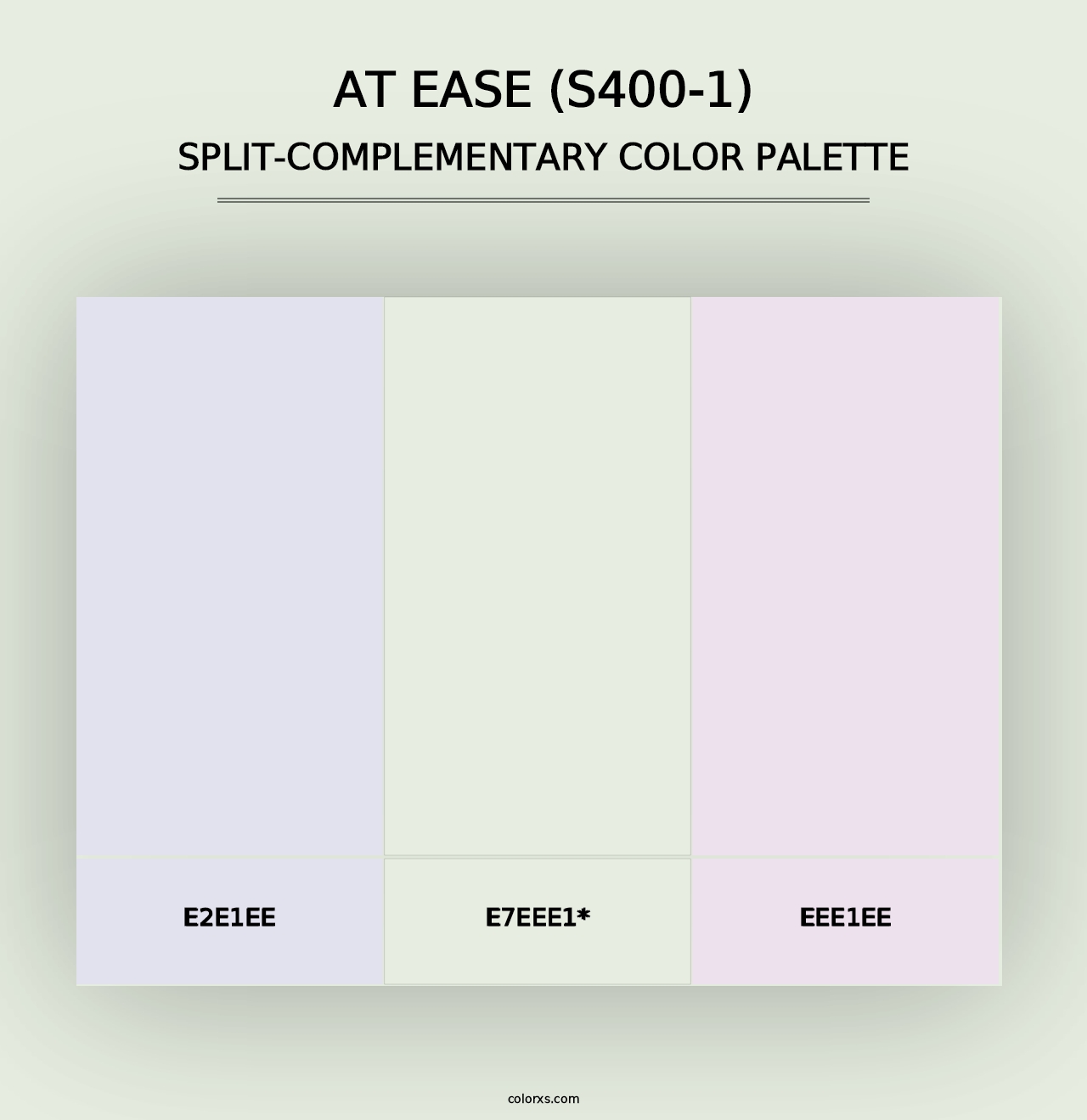 At Ease (S400-1) - Split-Complementary Color Palette