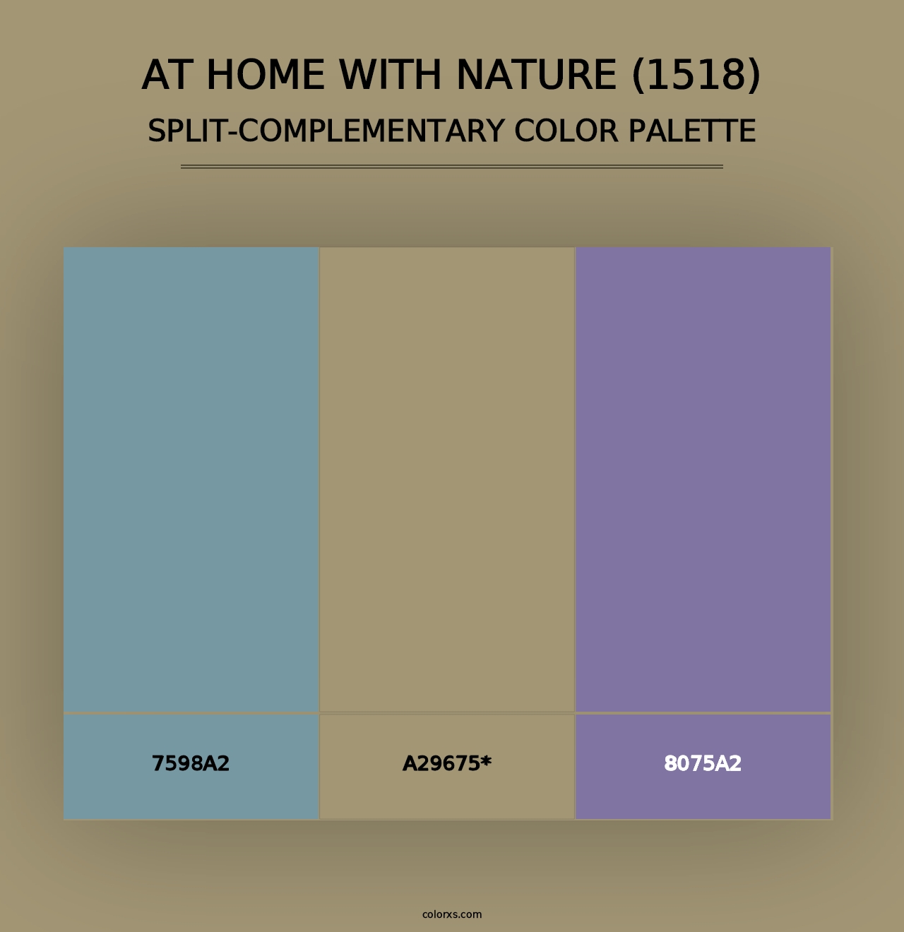 At Home with Nature (1518) - Split-Complementary Color Palette