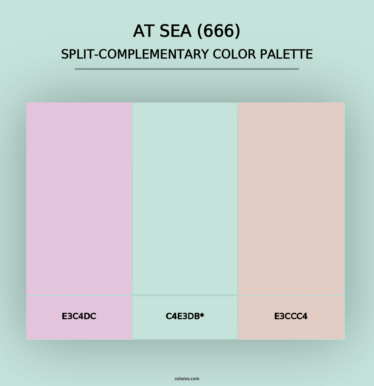 At Sea (666) - Split-Complementary Color Palette