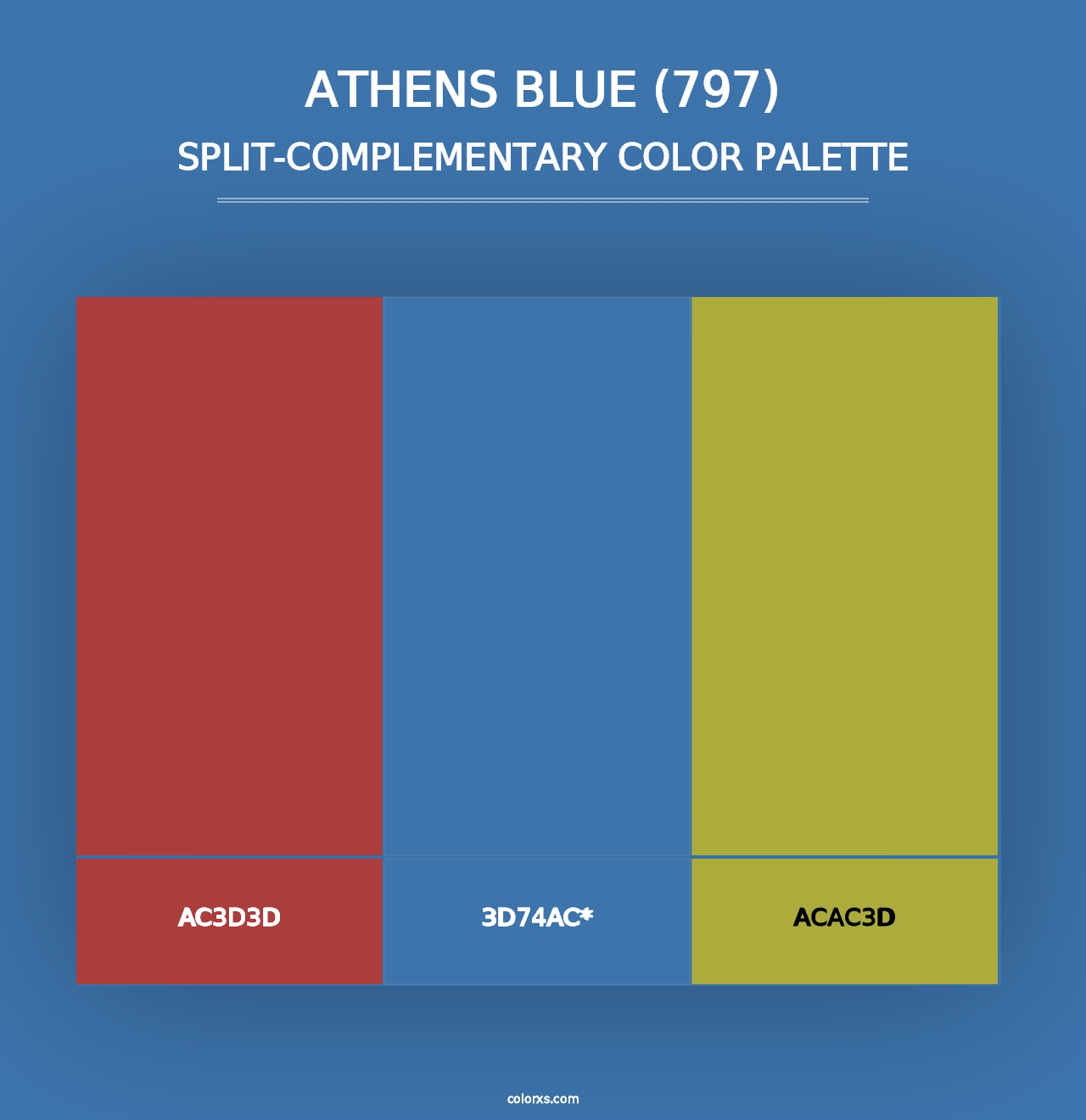 Athens Blue (797) - Split-Complementary Color Palette