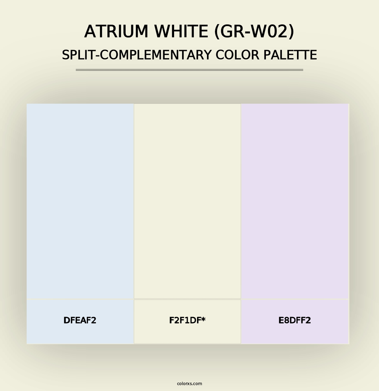 Atrium White (GR-W02) - Split-Complementary Color Palette