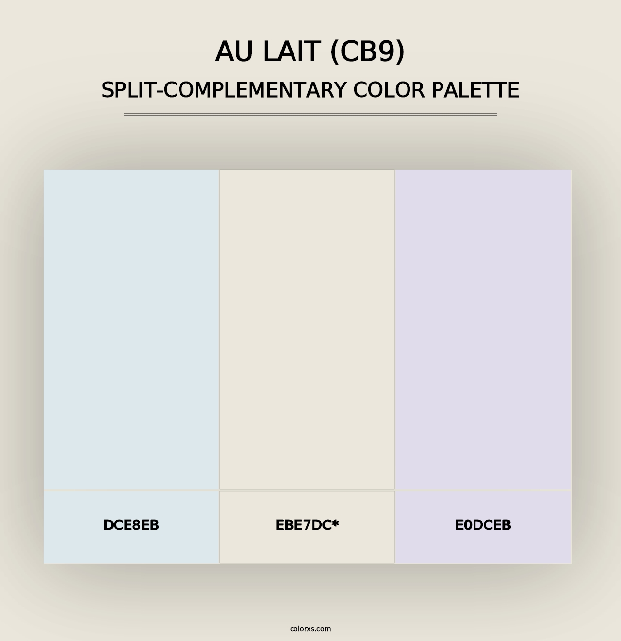 Au Lait (CB9) - Split-Complementary Color Palette