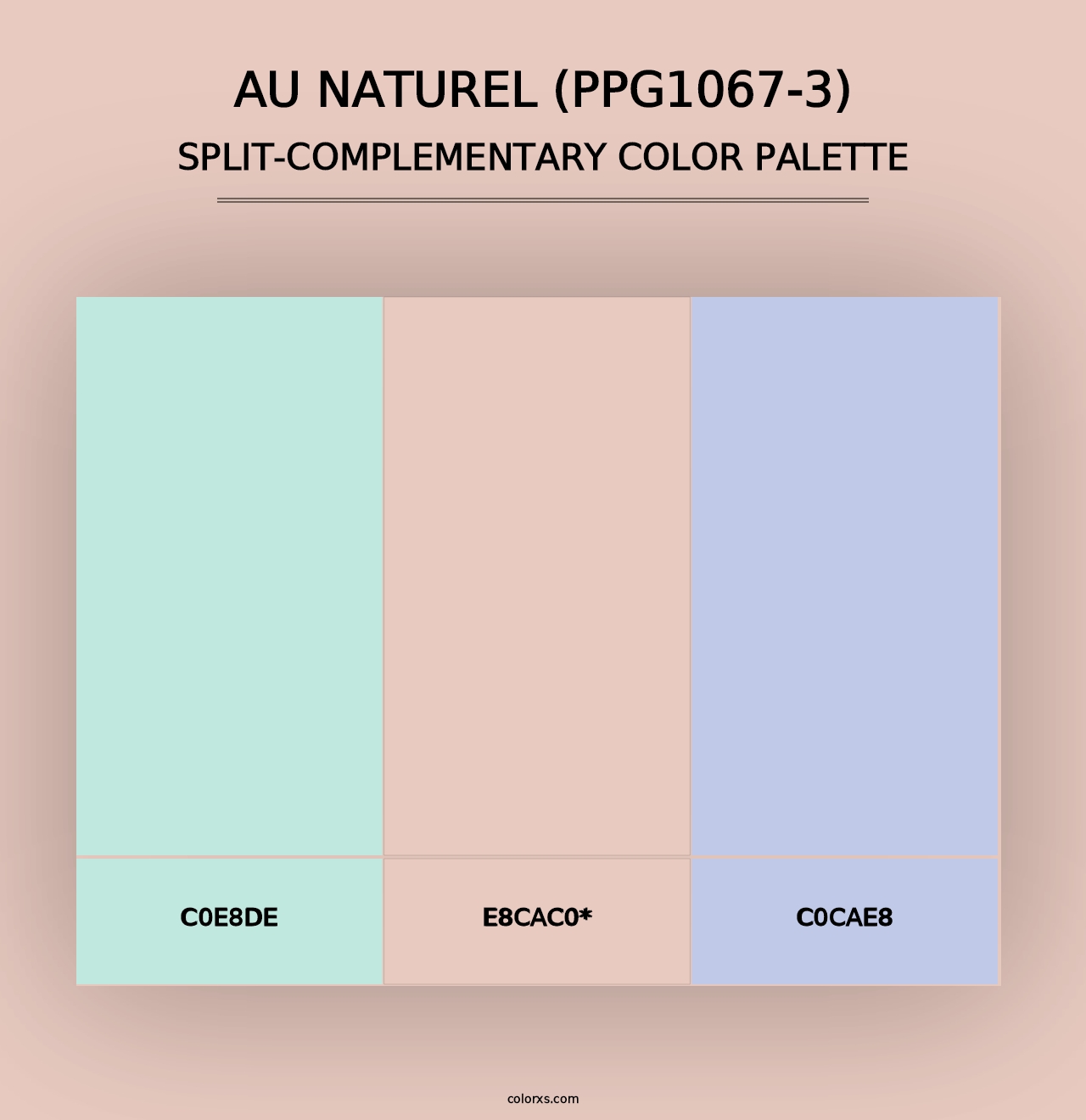 Au Naturel (PPG1067-3) - Split-Complementary Color Palette