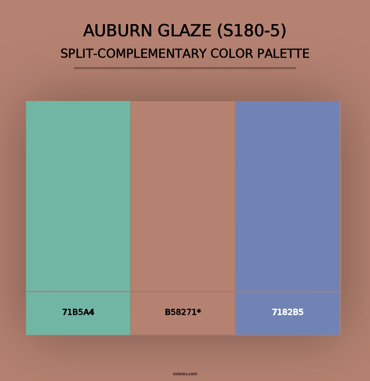 Auburn Glaze (S180-5) - Split-Complementary Color Palette