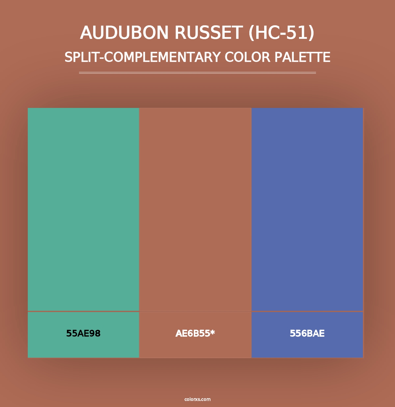 Audubon Russet (HC-51) - Split-Complementary Color Palette