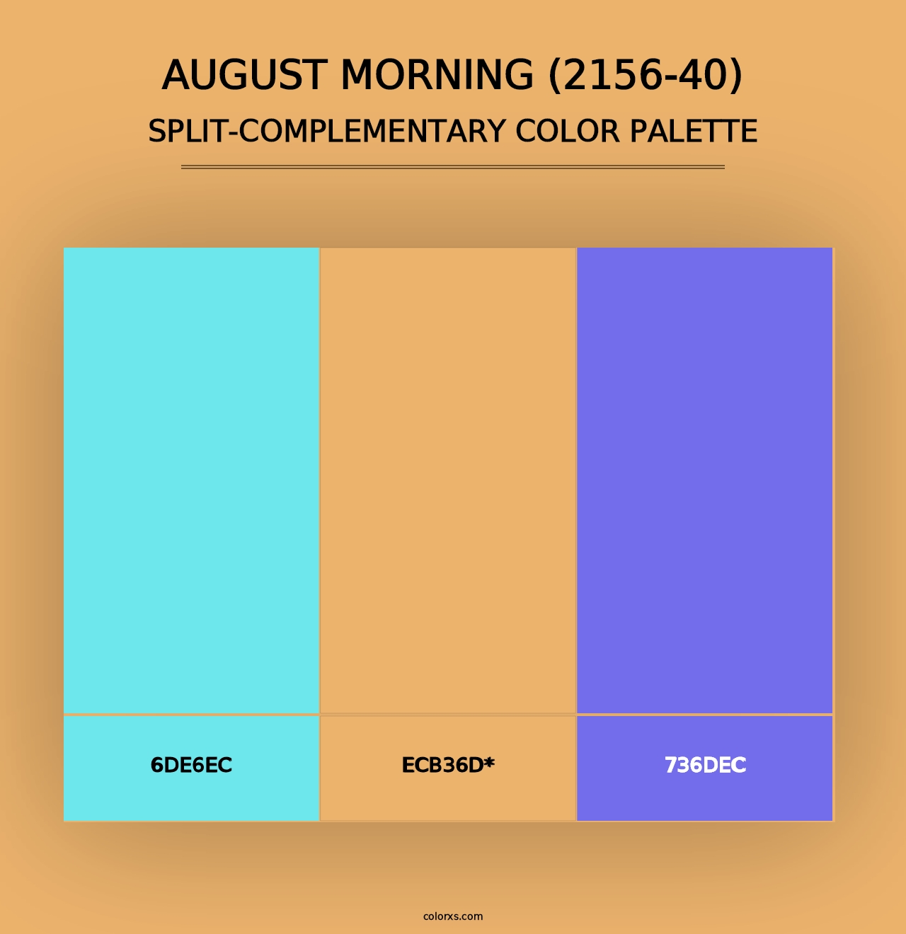 August Morning (2156-40) - Split-Complementary Color Palette