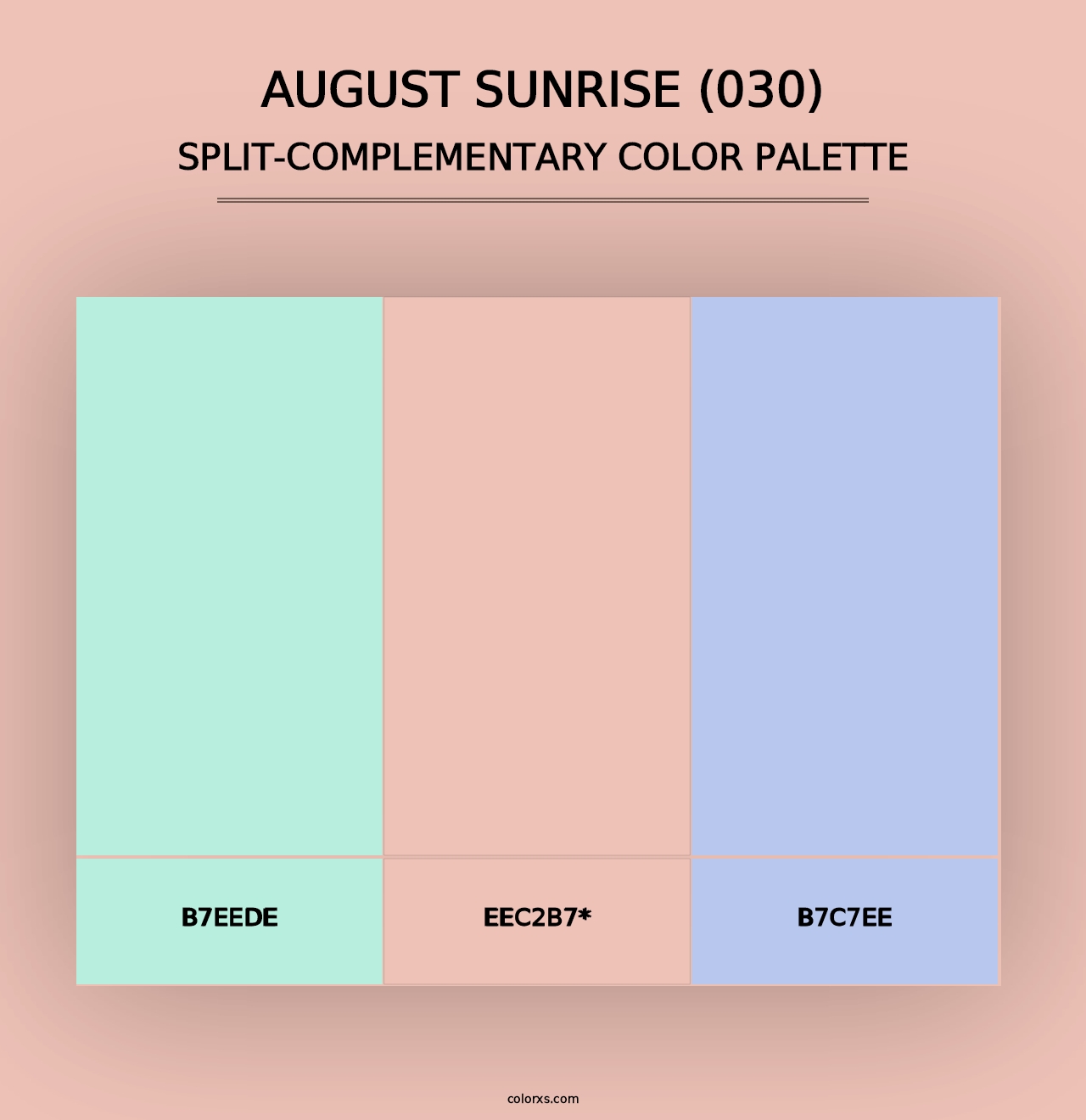 August Sunrise (030) - Split-Complementary Color Palette