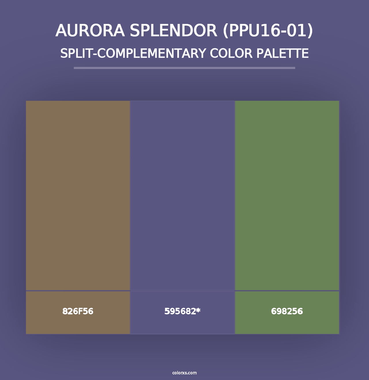 Aurora Splendor (PPU16-01) - Split-Complementary Color Palette