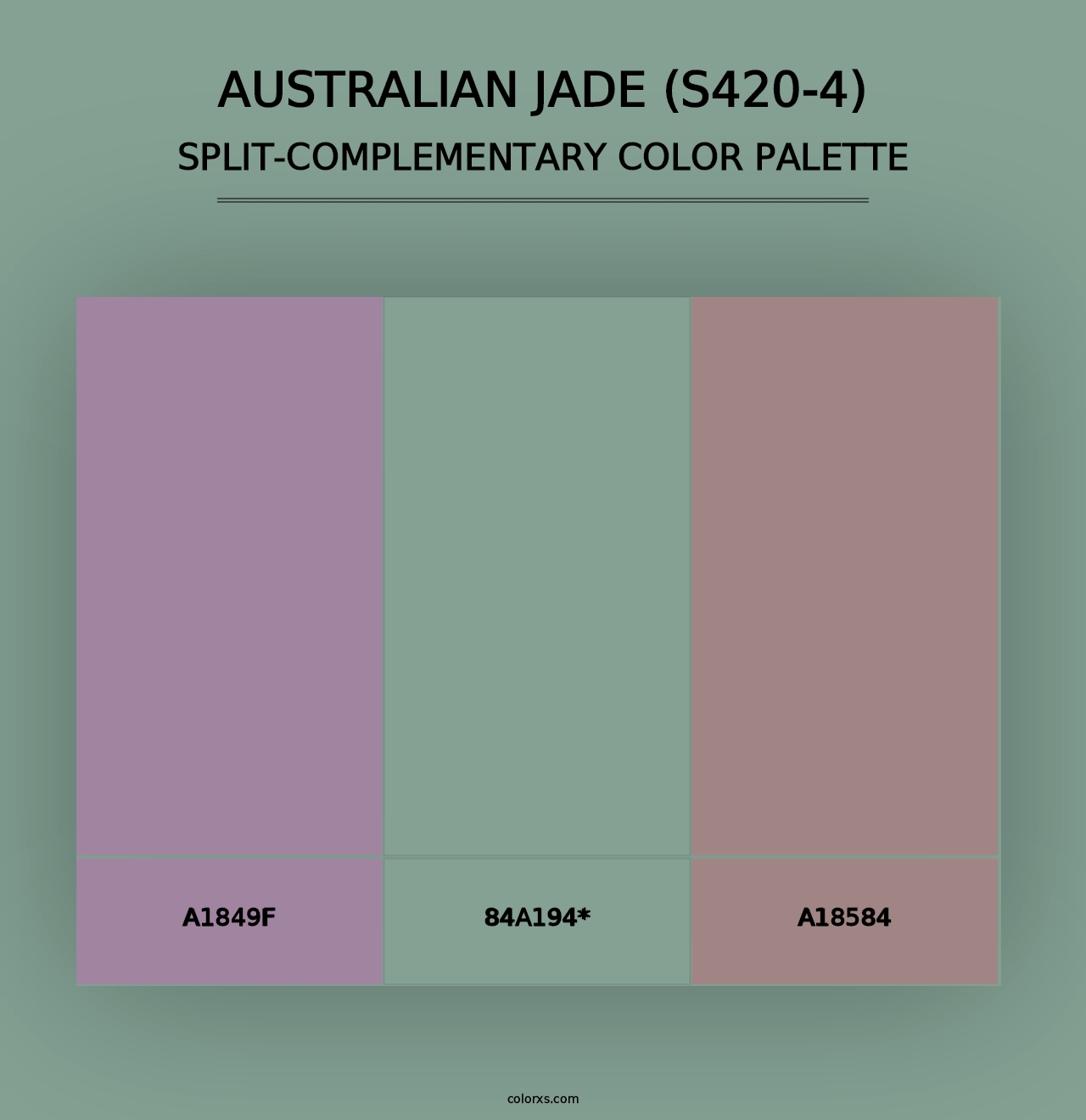 Australian Jade (S420-4) - Split-Complementary Color Palette