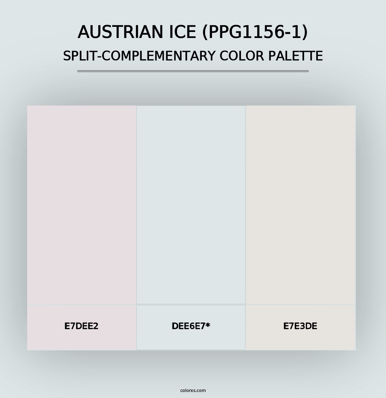 Austrian Ice (PPG1156-1) - Split-Complementary Color Palette