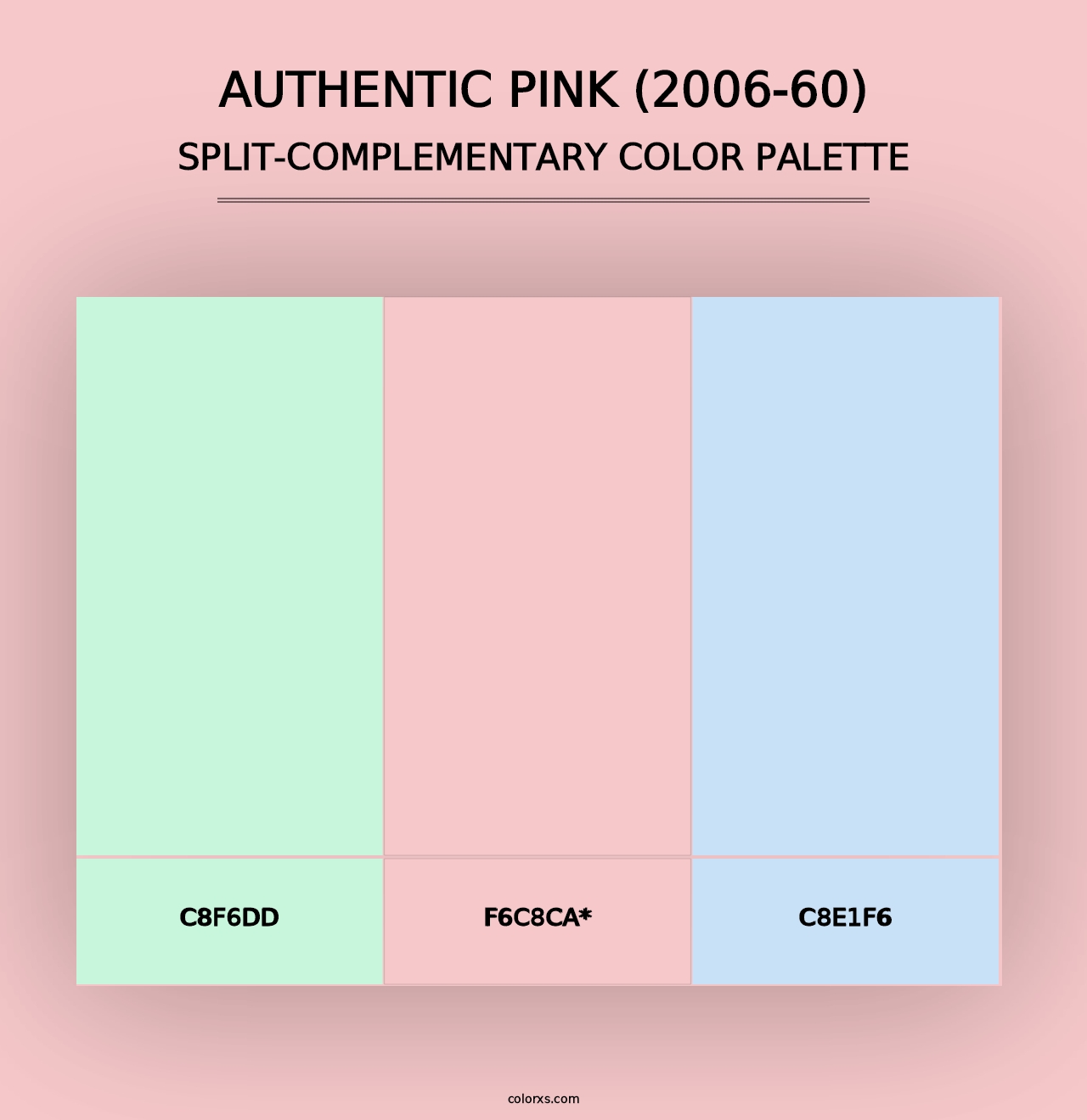 Authentic Pink (2006-60) - Split-Complementary Color Palette