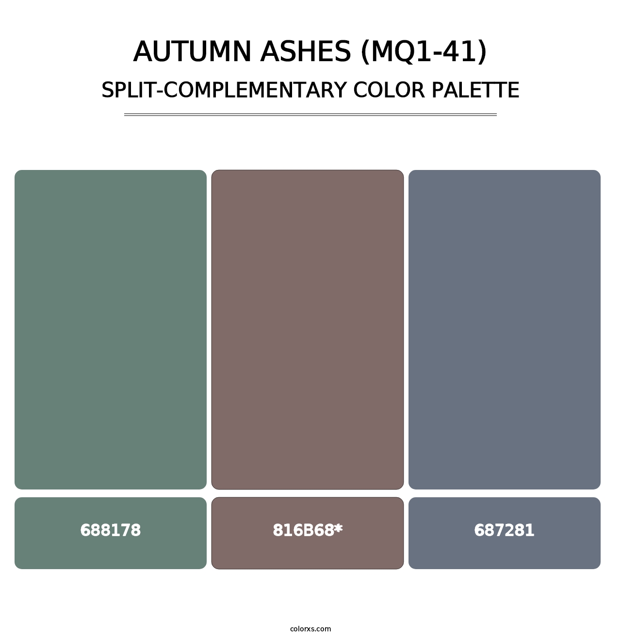 Autumn Ashes (MQ1-41) - Split-Complementary Color Palette