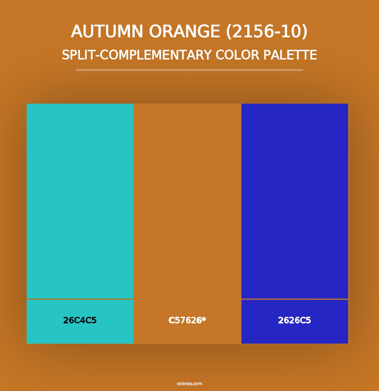 Autumn Orange (2156-10) - Split-Complementary Color Palette