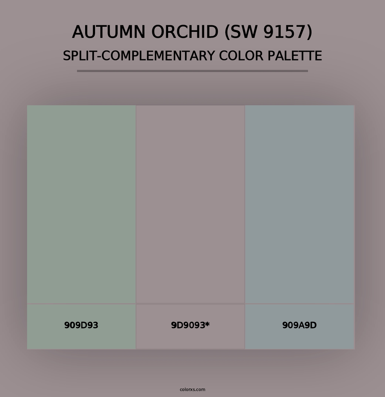 Autumn Orchid (SW 9157) - Split-Complementary Color Palette