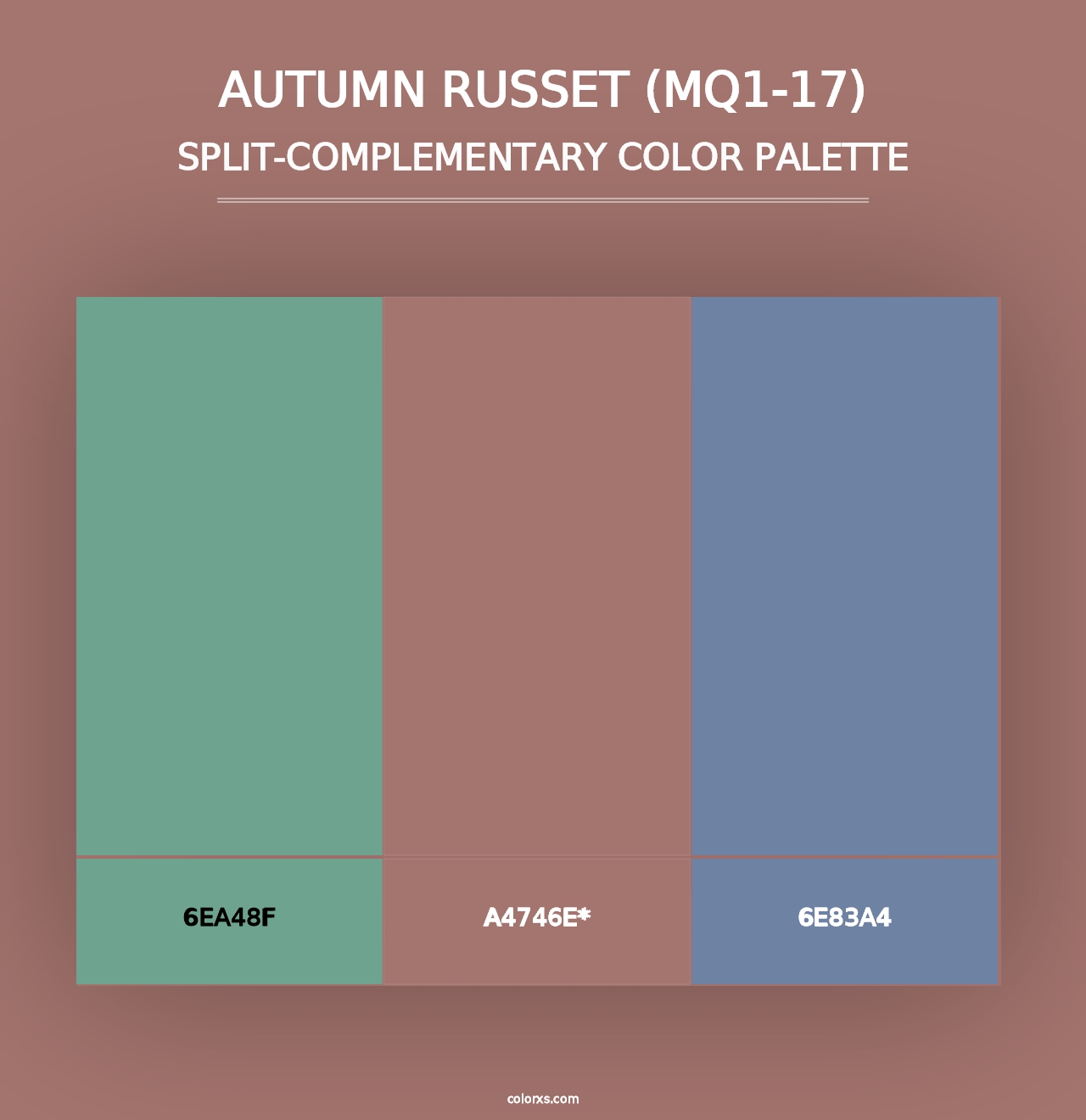 Autumn Russet (MQ1-17) - Split-Complementary Color Palette