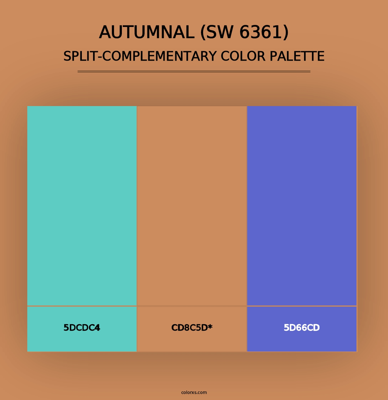 Autumnal (SW 6361) - Split-Complementary Color Palette