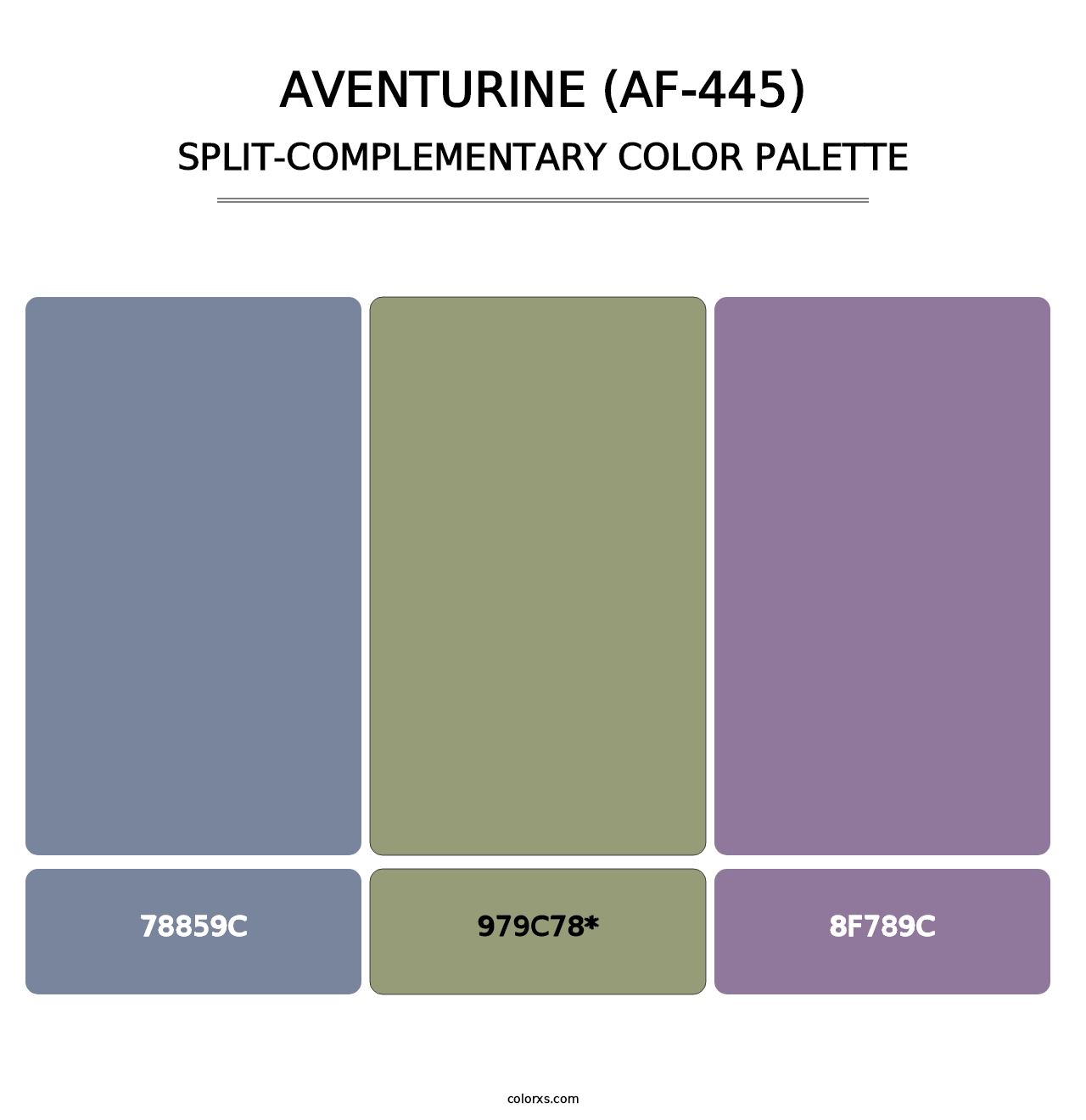 Aventurine (AF-445) - Split-Complementary Color Palette