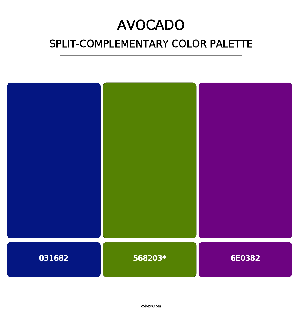 Avocado - Split-Complementary Color Palette