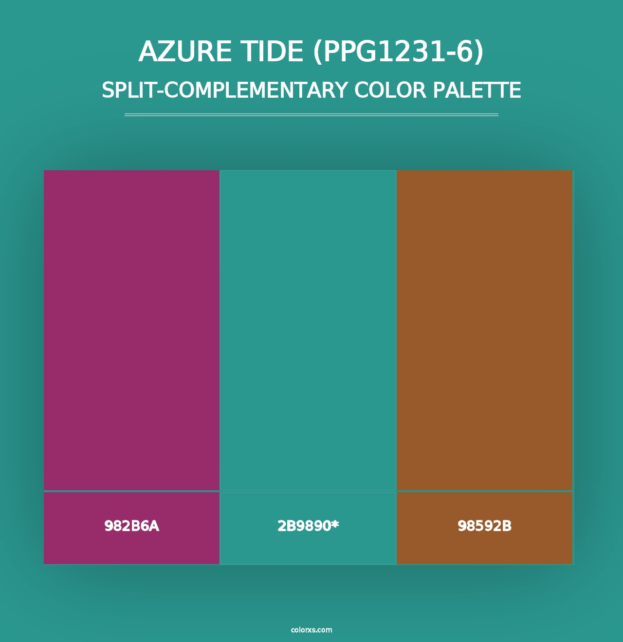 Azure Tide (PPG1231-6) - Split-Complementary Color Palette