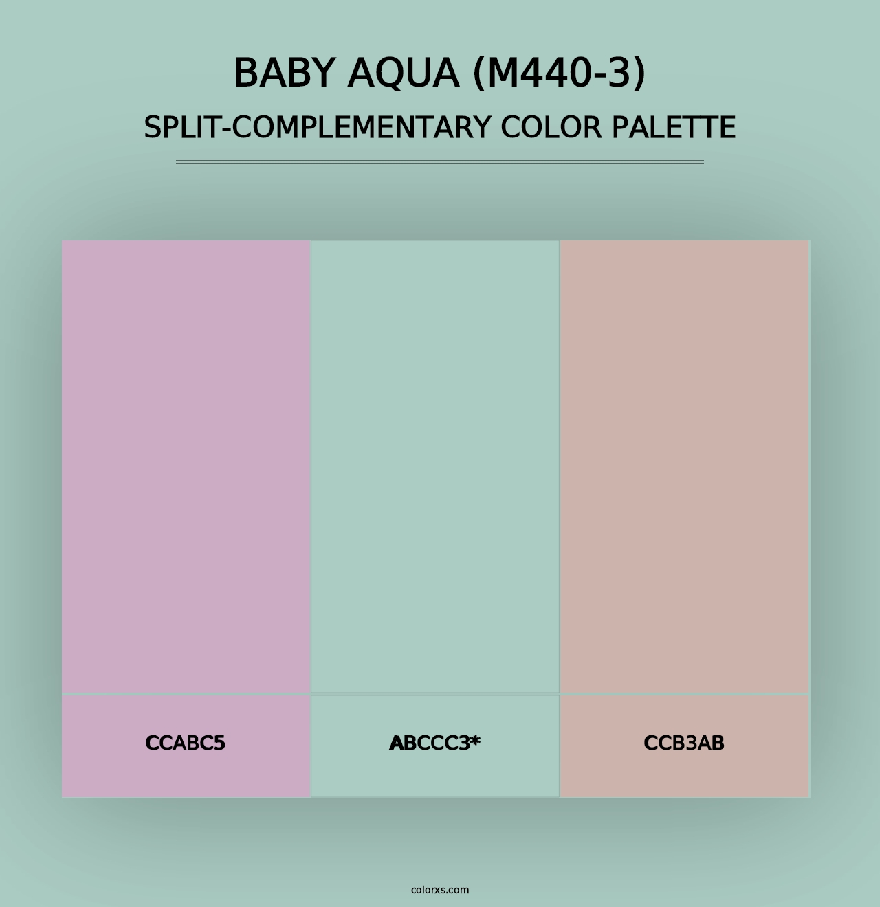 Baby Aqua (M440-3) - Split-Complementary Color Palette