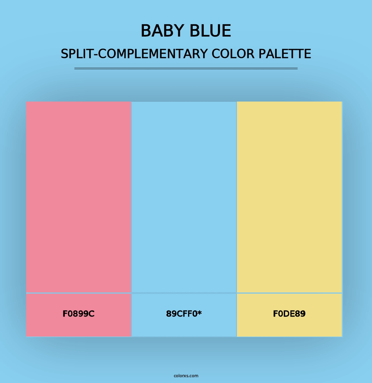 Baby Blue - Split-Complementary Color Palette