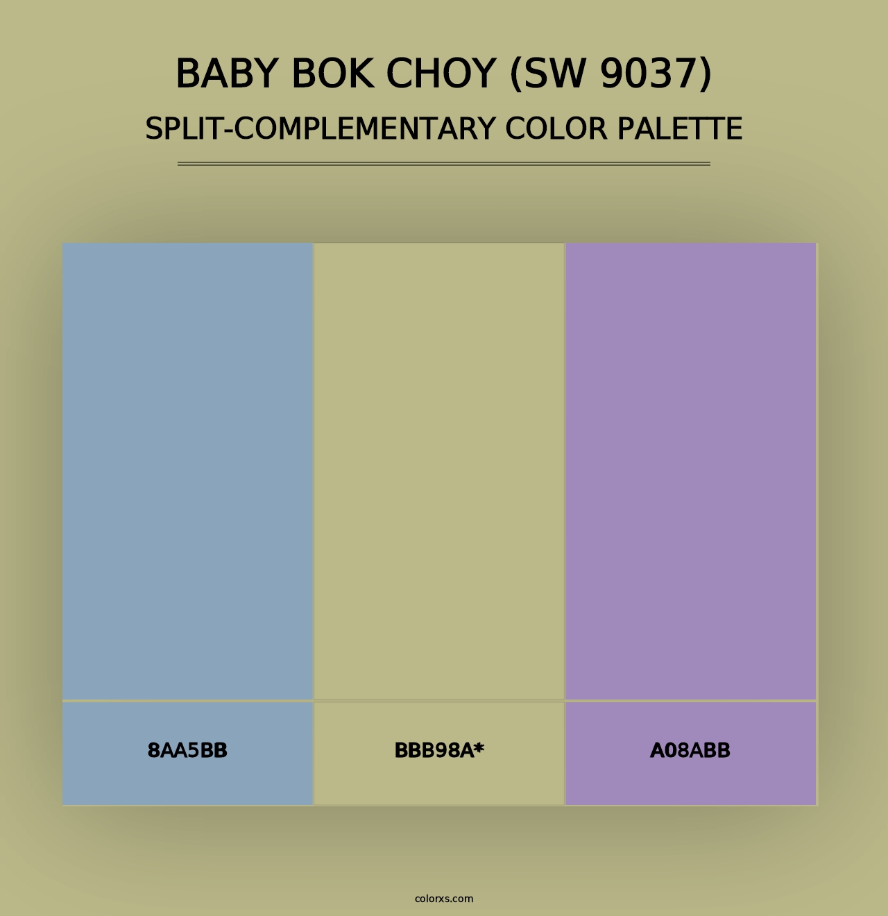 Baby Bok Choy (SW 9037) - Split-Complementary Color Palette