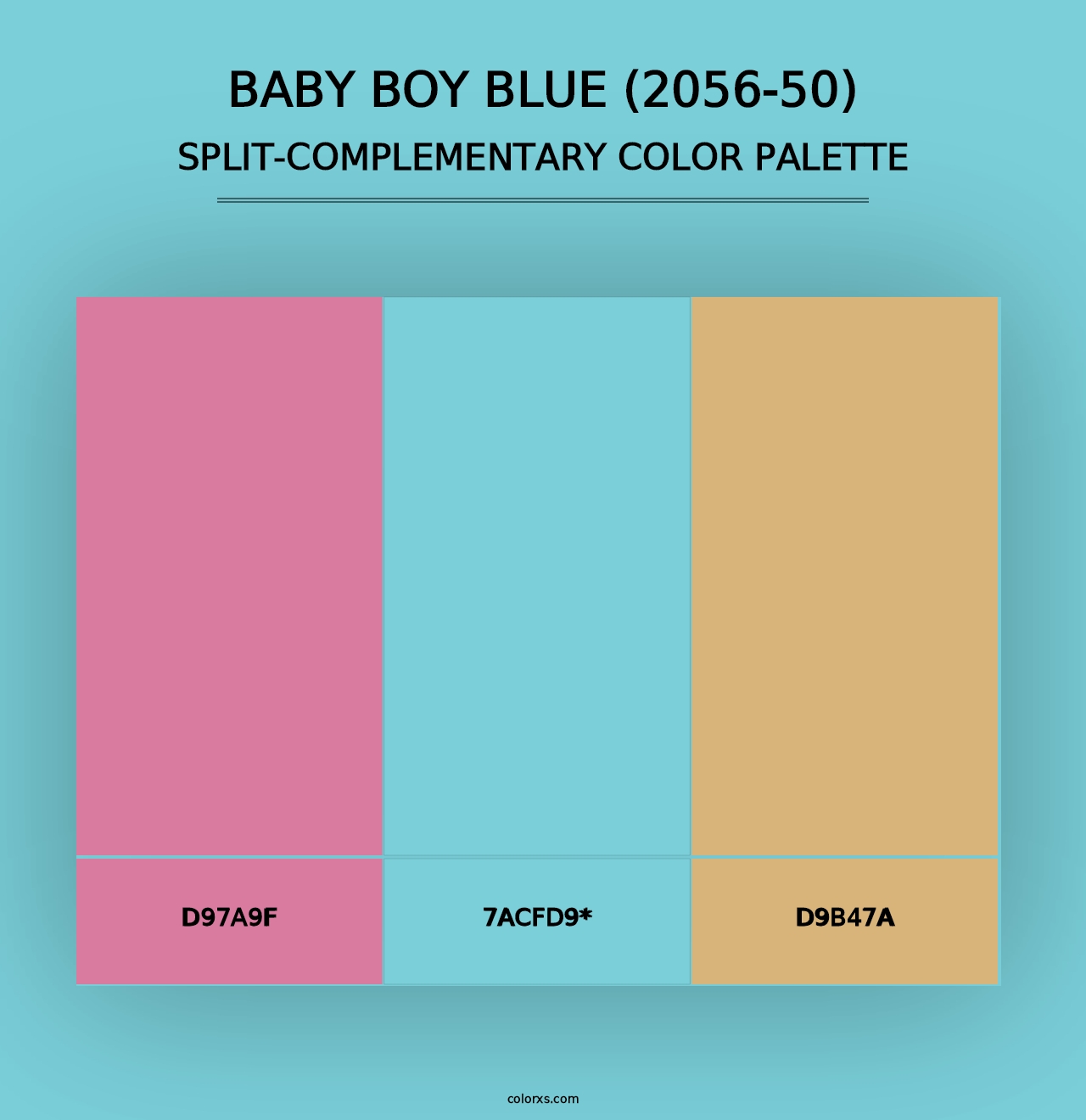 Baby Boy Blue (2056-50) - Split-Complementary Color Palette