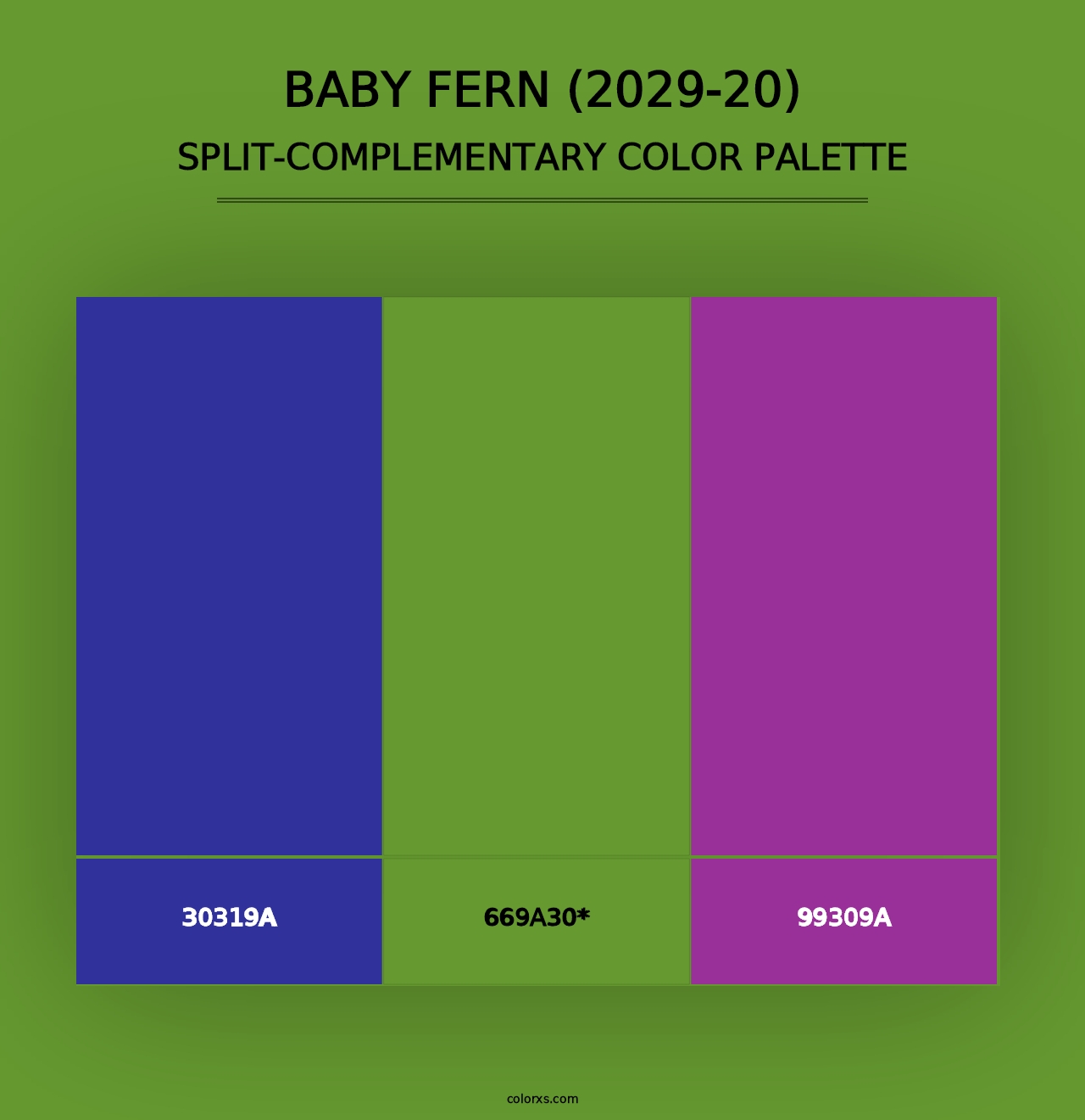 Baby Fern (2029-20) - Split-Complementary Color Palette