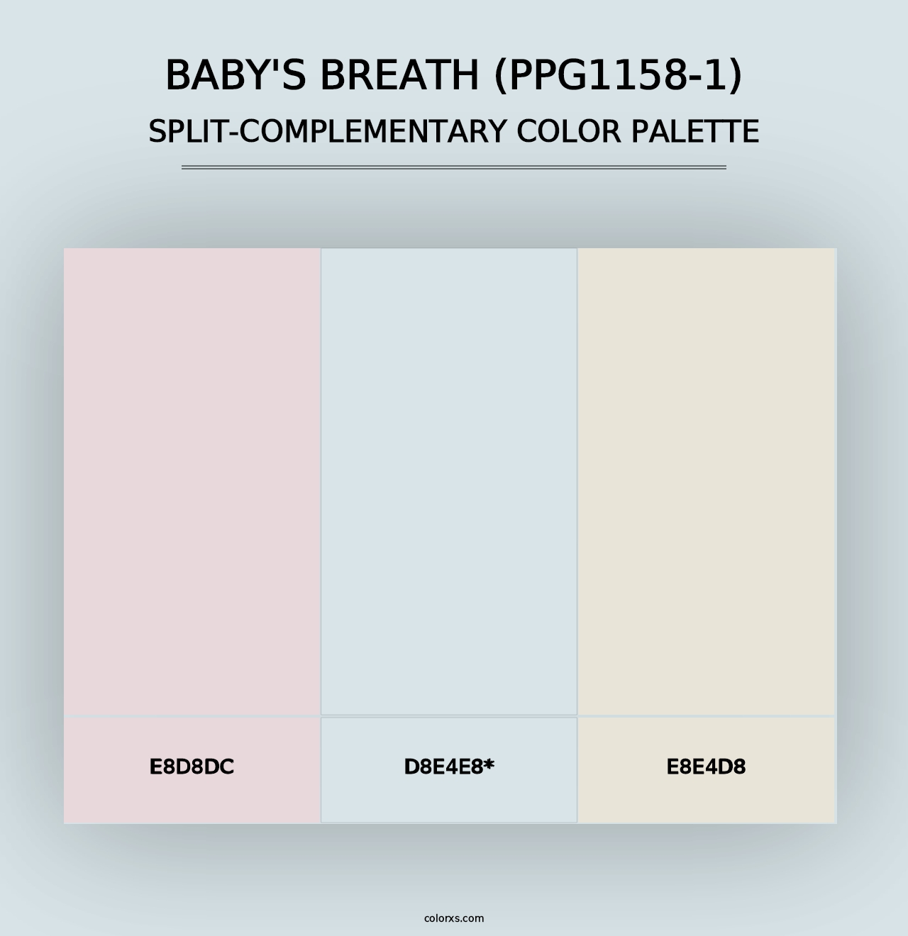 Baby's Breath (PPG1158-1) - Split-Complementary Color Palette