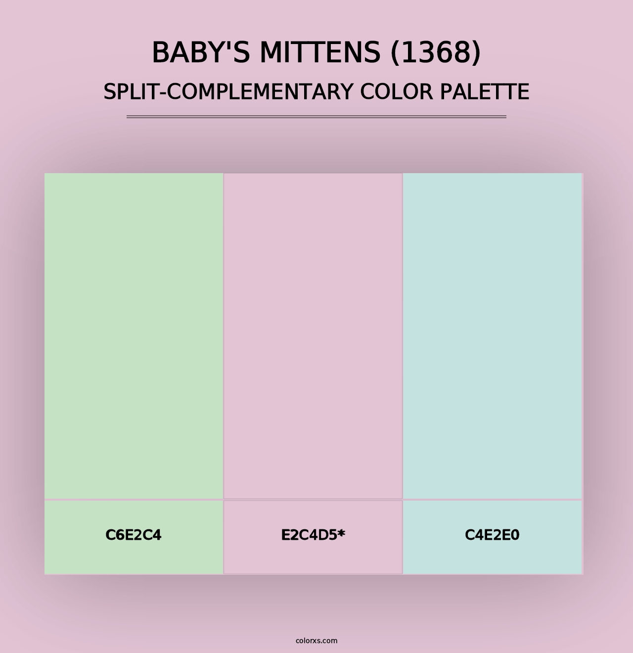 Baby's Mittens (1368) - Split-Complementary Color Palette