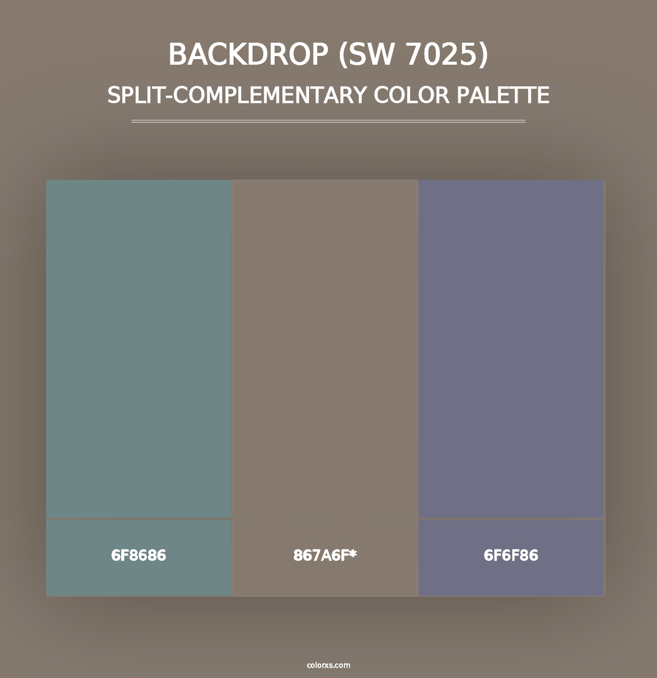 Backdrop (SW 7025) - Split-Complementary Color Palette