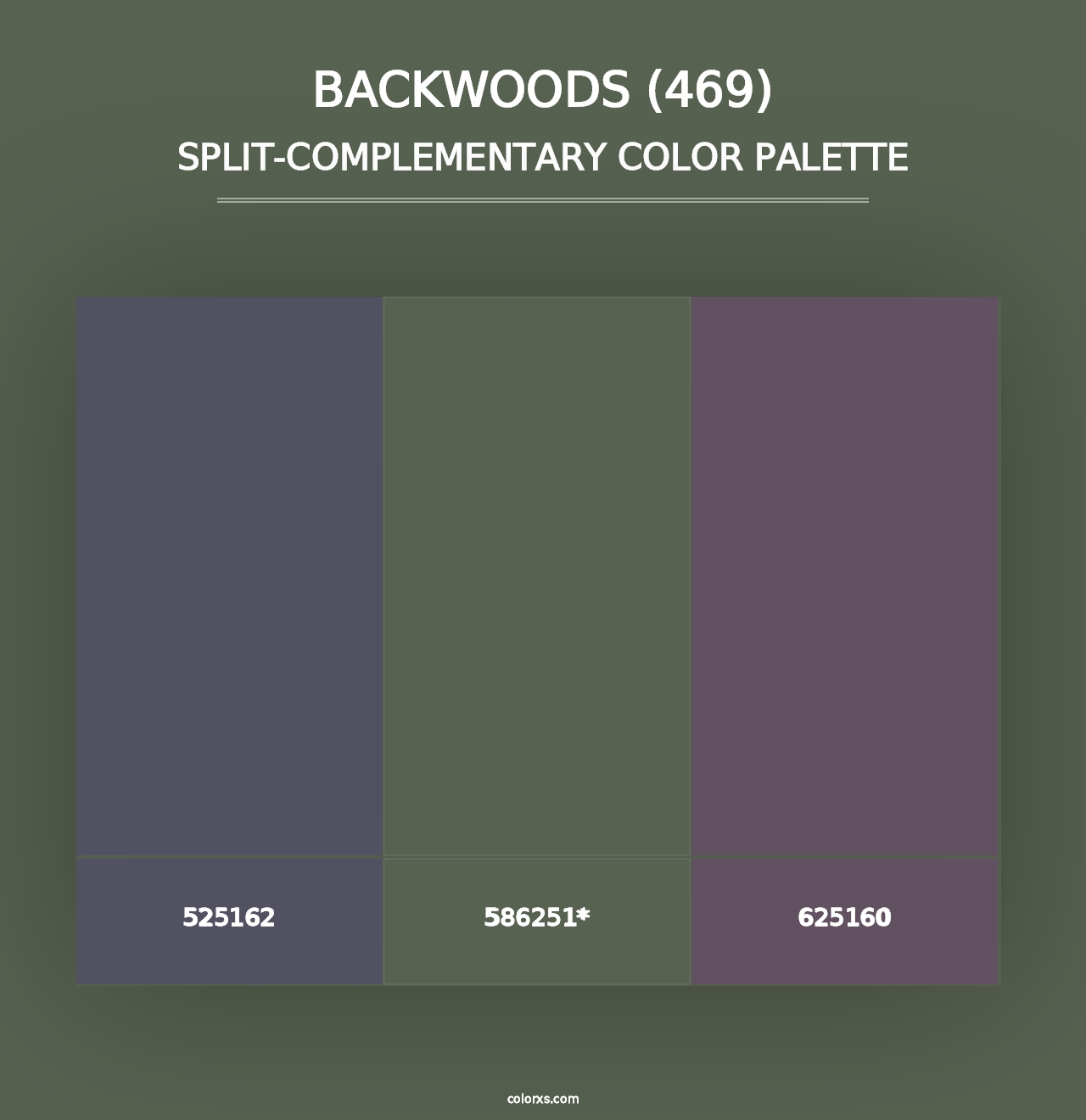 Backwoods (469) - Split-Complementary Color Palette