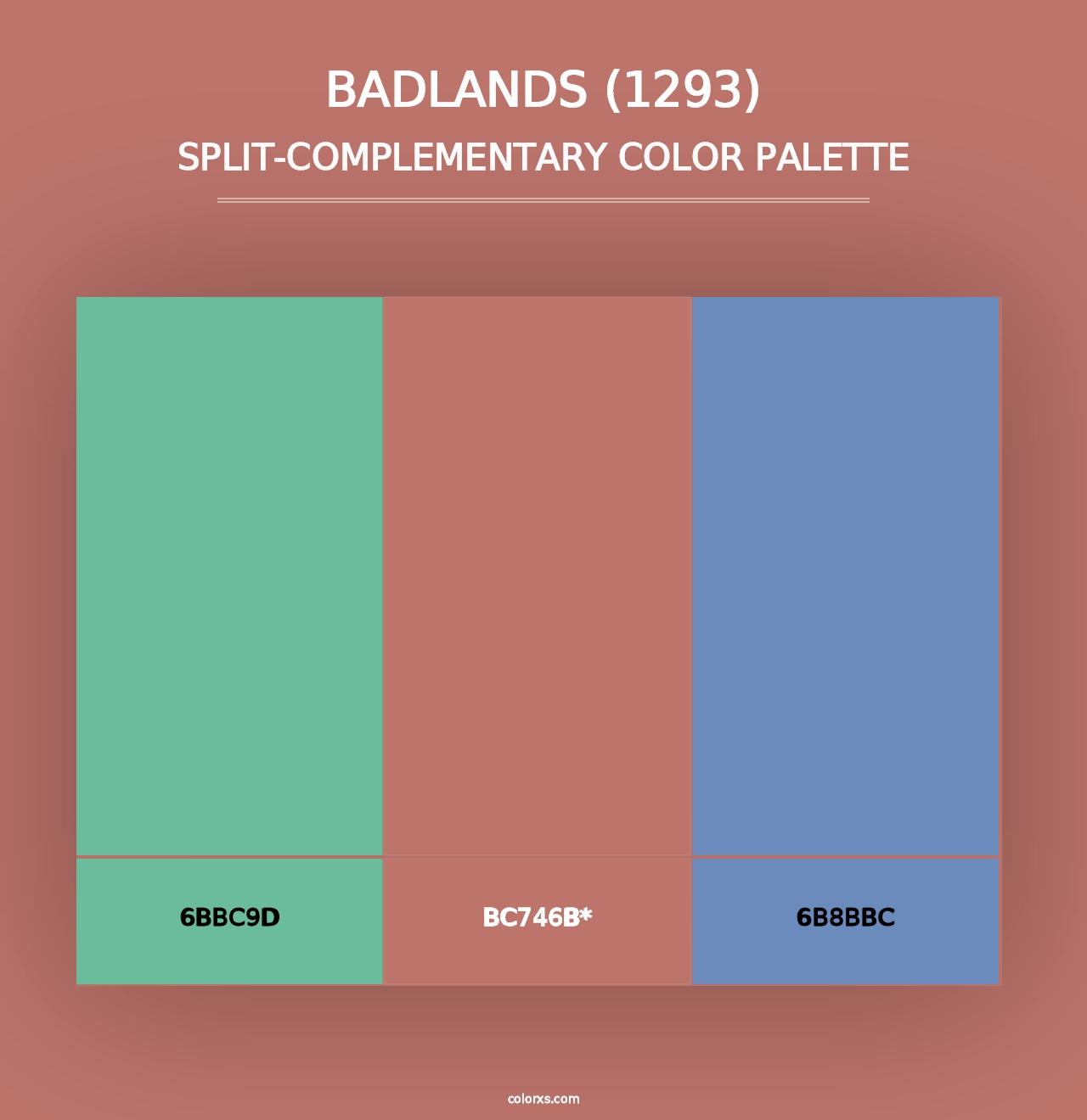 Badlands (1293) - Split-Complementary Color Palette