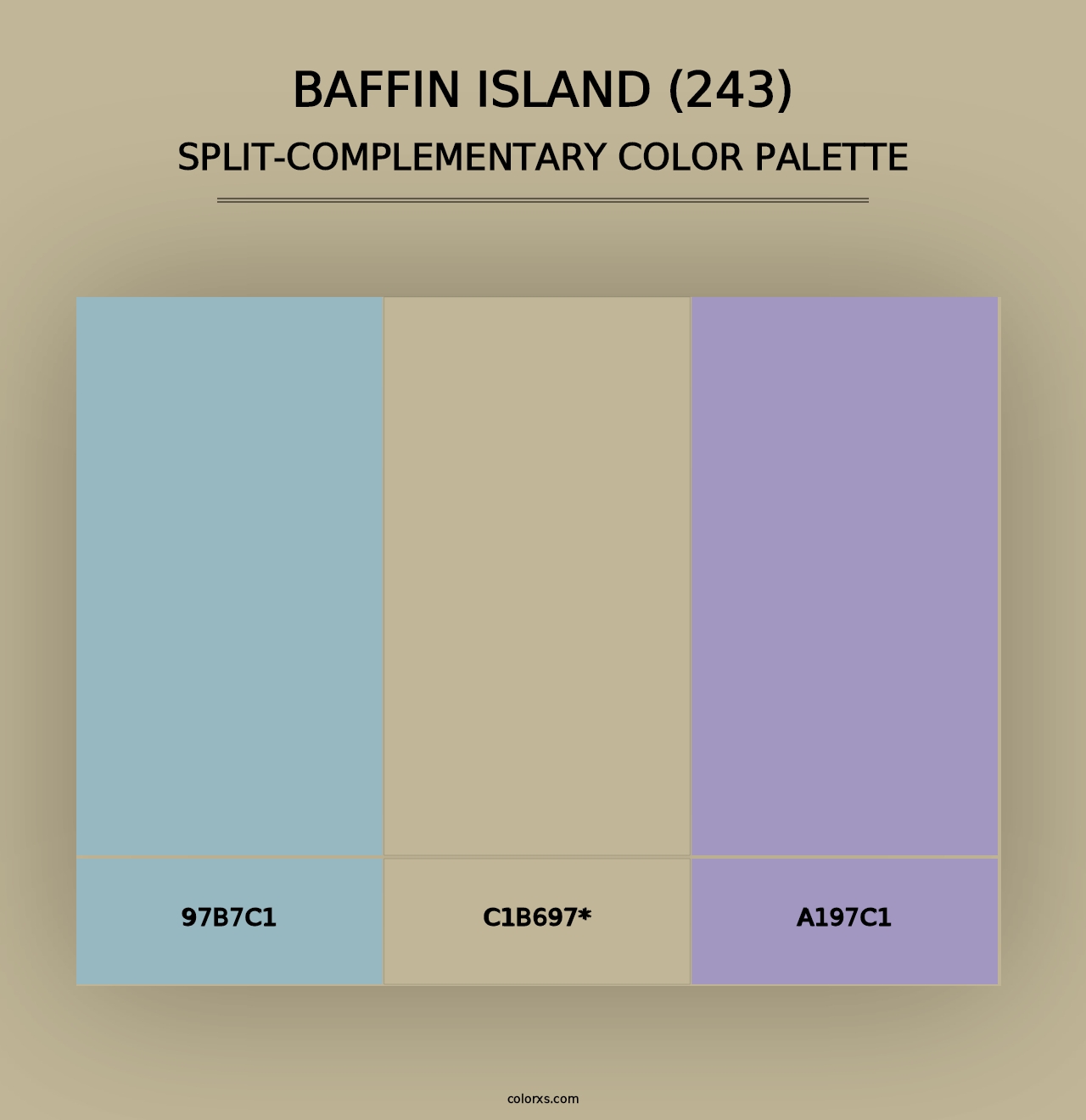 Baffin Island (243) - Split-Complementary Color Palette