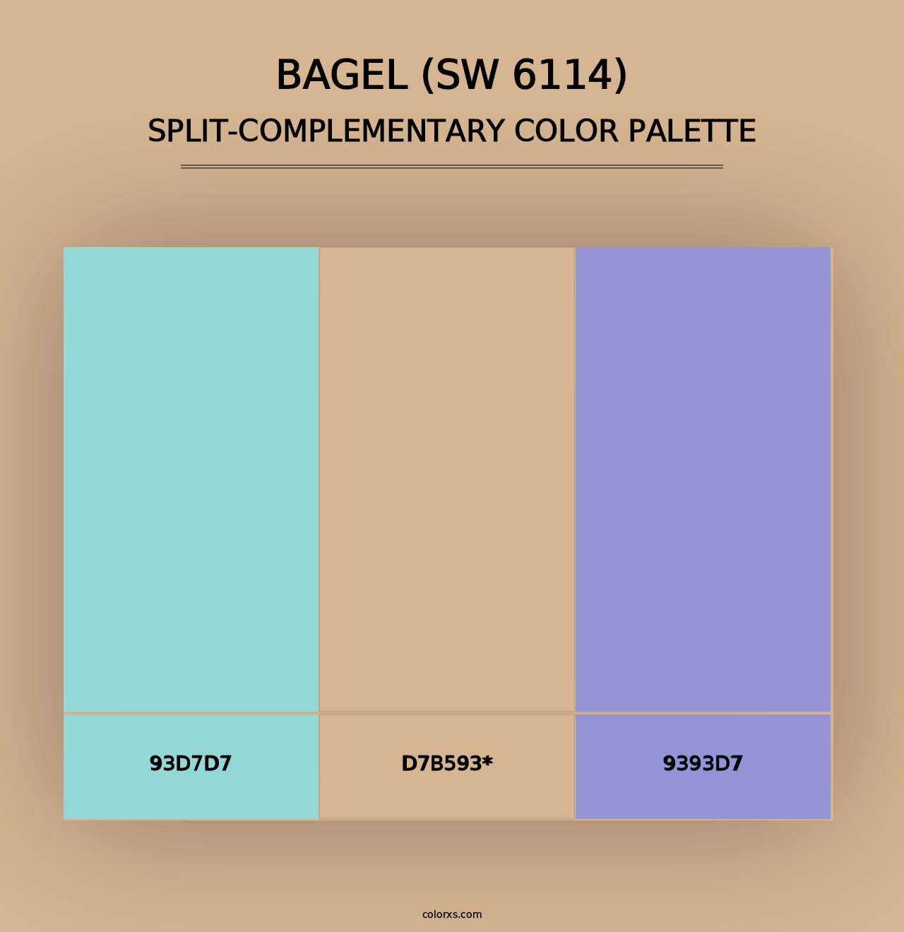 Bagel (SW 6114) - Split-Complementary Color Palette