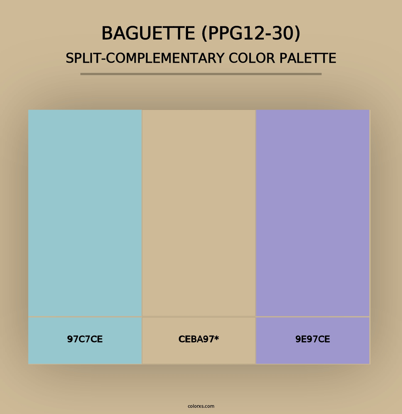 Baguette (PPG12-30) - Split-Complementary Color Palette