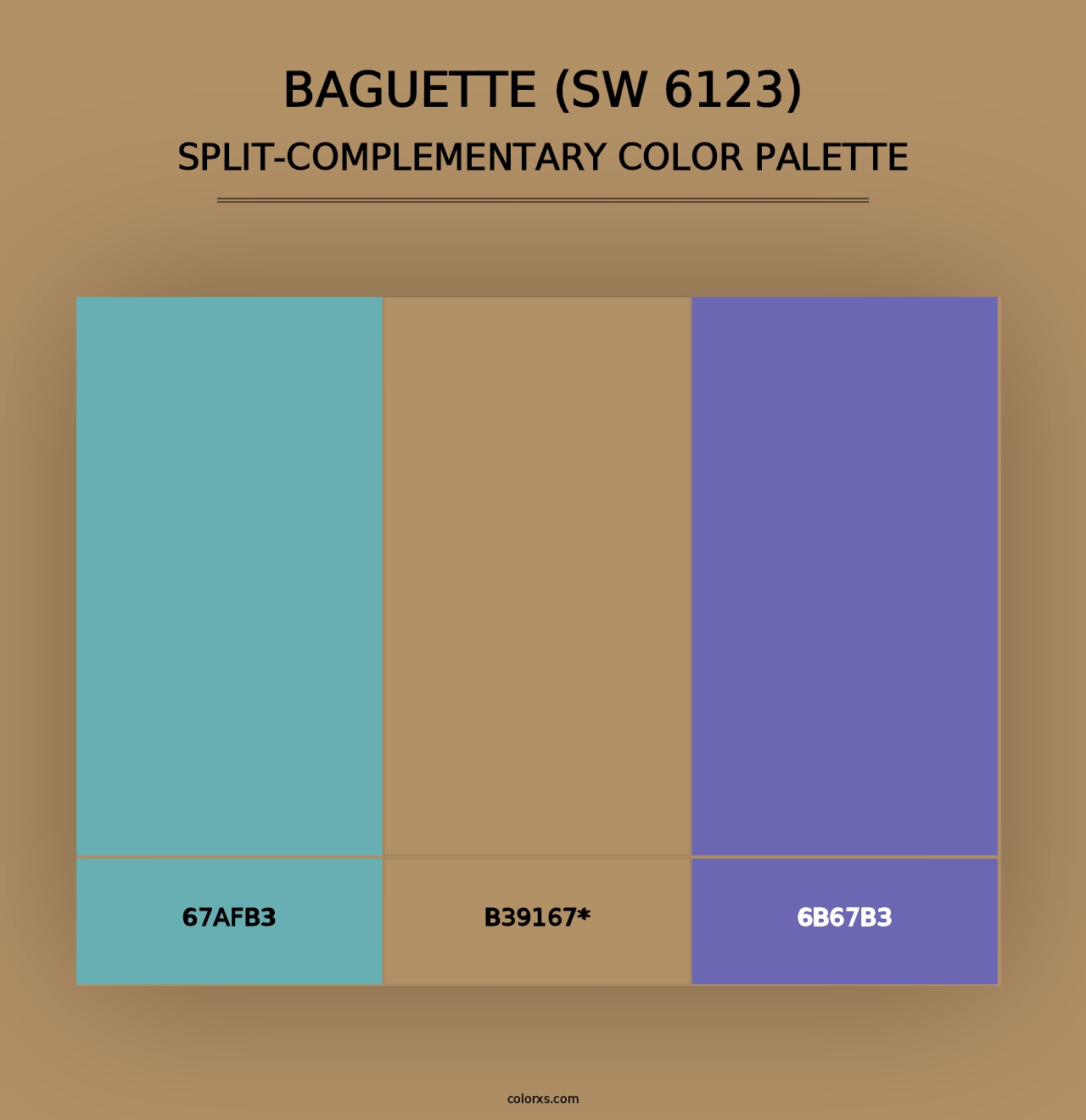 Baguette (SW 6123) - Split-Complementary Color Palette