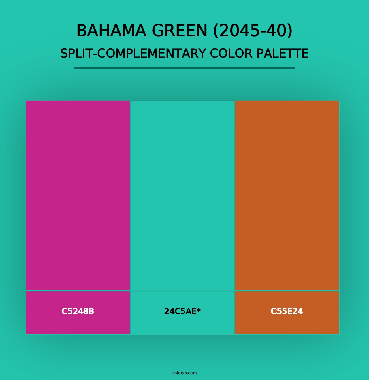 Bahama Green (2045-40) - Split-Complementary Color Palette