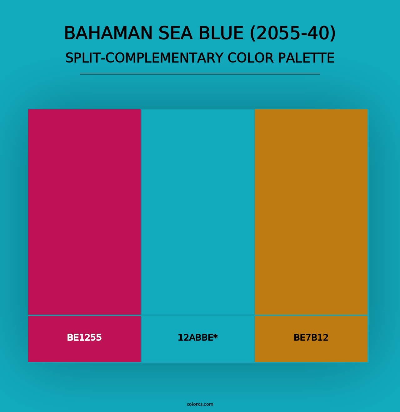 Bahaman Sea Blue (2055-40) - Split-Complementary Color Palette