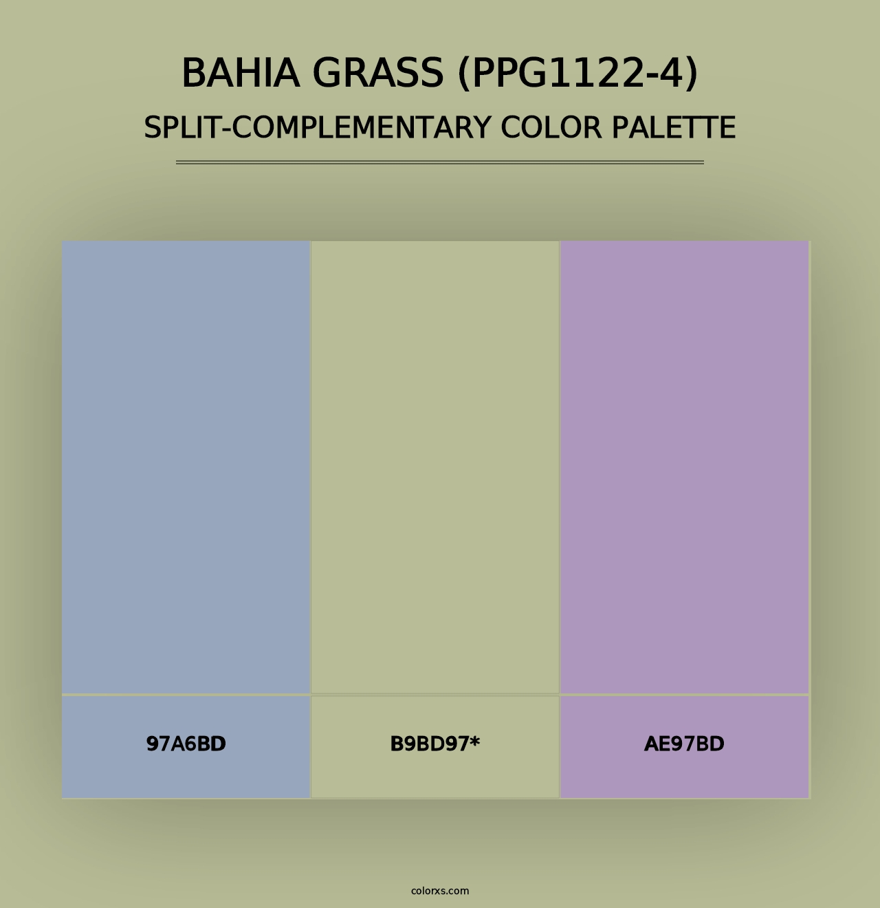 Bahia Grass (PPG1122-4) - Split-Complementary Color Palette