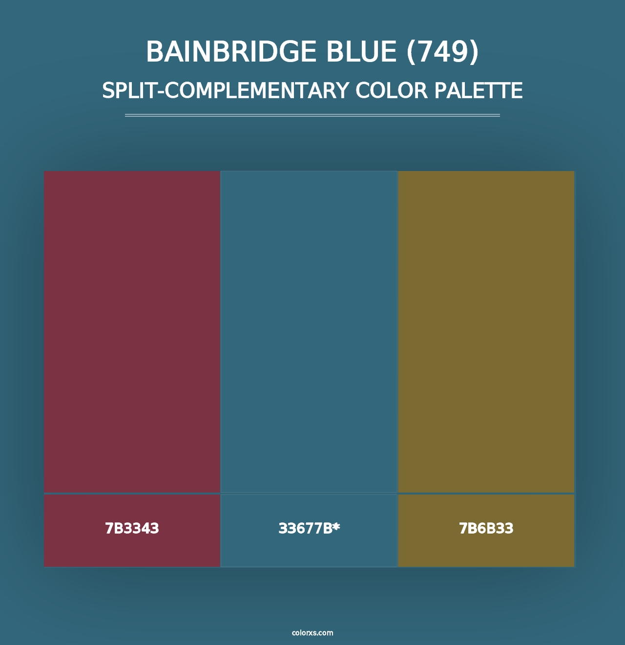 Bainbridge Blue (749) - Split-Complementary Color Palette