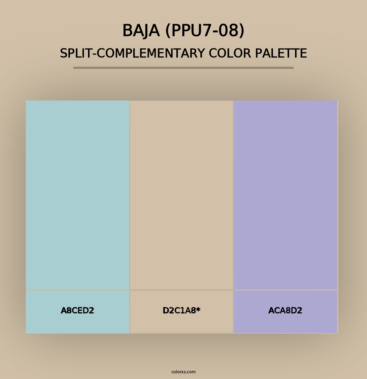 Baja (PPU7-08) - Split-Complementary Color Palette