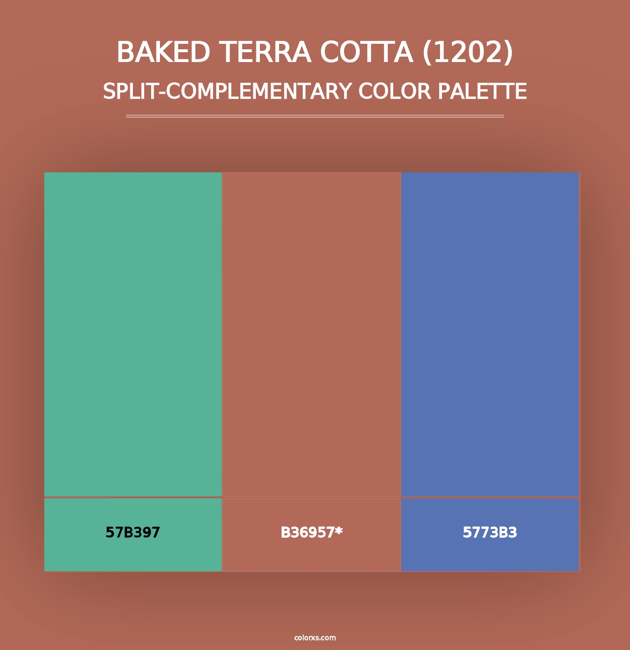 Baked Terra Cotta (1202) - Split-Complementary Color Palette