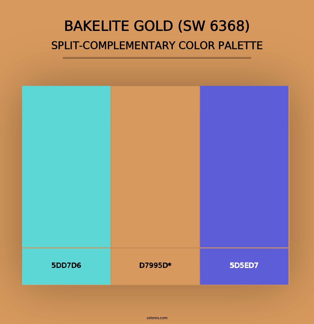 Bakelite Gold (SW 6368) - Split-Complementary Color Palette