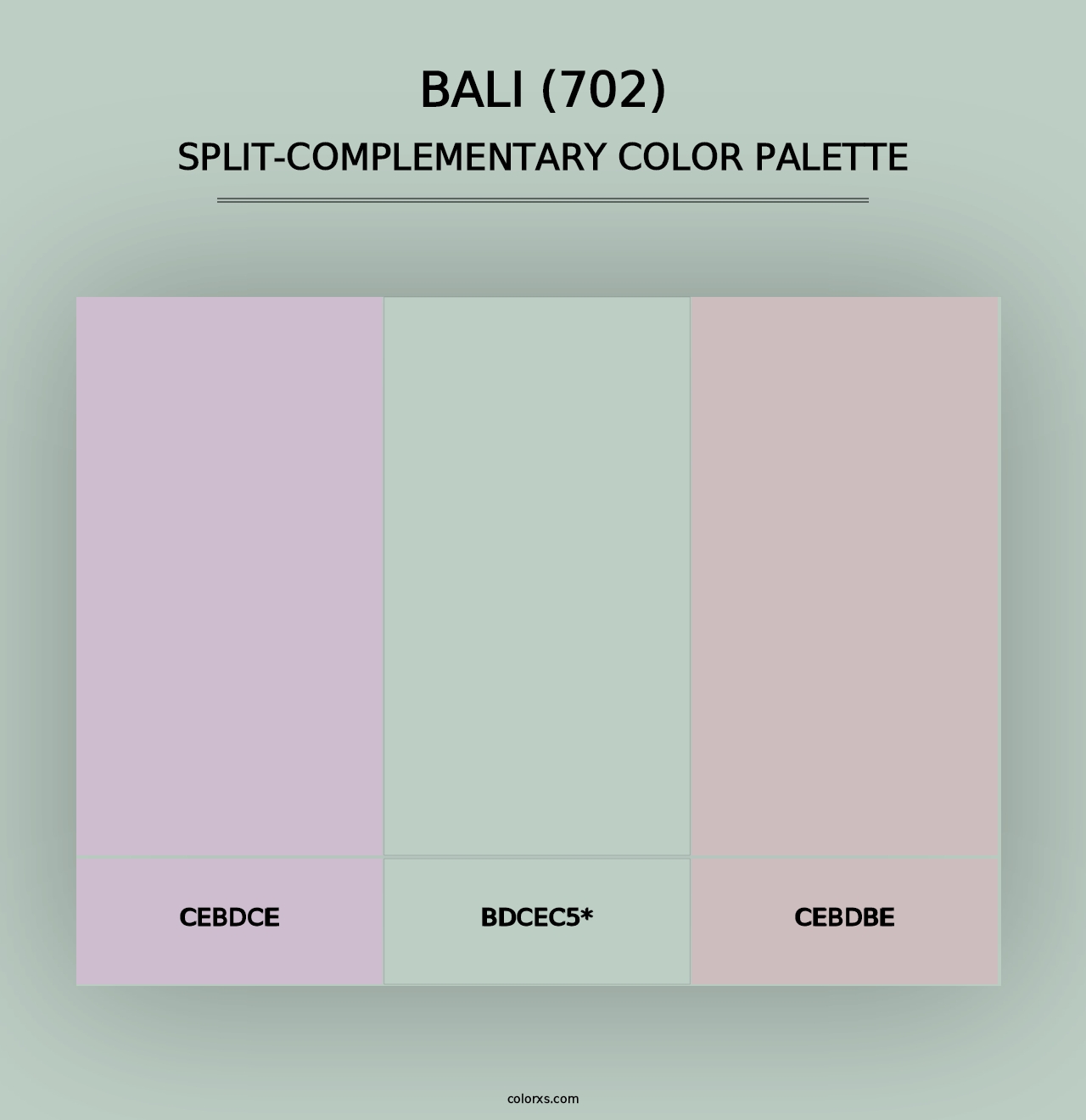 Bali (702) - Split-Complementary Color Palette